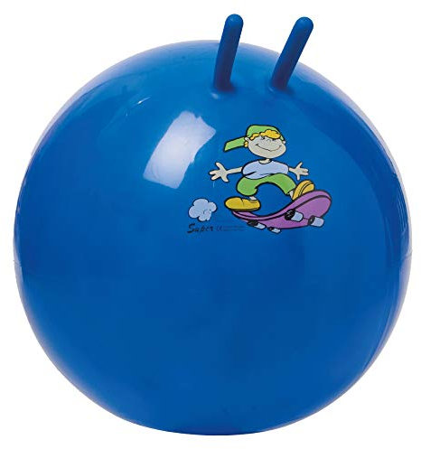 Togu Sprungball Super, blau, Hüpfball, Springball für Drinnen & Draußen, Fitness für Kinder, Hopperball