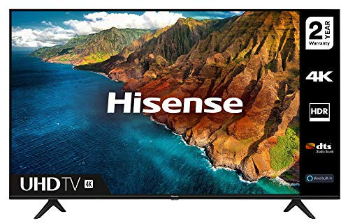 HISENSE 43AE7000FTUK 43-inch 4K UHD HDR Smart TV with Freeview play, and Alexa Built-in (2020 series) [Amazon Exclusive], Black
