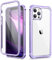 Dexnor Case Compatible with Iphone 12 Pro Max 6.7 Inch, 360 Degree Full Body Shockproof Front and Back Protective Cover with Built-in Screen Protector - Light Purple