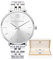 L'AMORE MILANO Damenuhr Rosenbox - Hochwertige, Schmale Armbanduhr aus Edelstahl mit luxuriösem Design, wasserdicht 5 ATM - Elegantes Geschenk für Frauen, Freundin, Mutter - 36mm Damen Uhr Silber