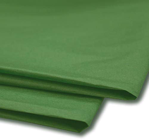 Seidenpapier, 50 Blatt, Geschenkpapier, MG und säurefrei, 50,8 x 76,2 cm Größe, Geschenkverpackung, dekoratives Skizzen- und Schneidepapier für Kunsthandwerk – Sabco (dunkelgrün)