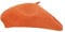 Gllutt Damen-Baskenmütze aus Wolle, französischer Stil, einfarbig, Orange, rot, Einheitsgröße
