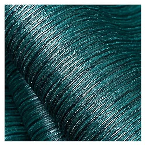 QXYOGO Southeast Asia Peacock Blue Wallpaper - Upscale Restaurant, Hotel Luxury Deep Embossed Faux Leather Solid Color (Size: P06306 53cm*10m)