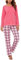 Litherday Pyjama Femme Hiver Ensembles de Pyjama Femme Coton Vêtement de Nuit à Manches Longues Tenue de Nuit à Carreaux Automne et Hiver,B Rose XXL