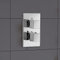 Nes Home Chrome Temel Modern Square 2 Way Concealed Thermostatic Shower Mixer Valve