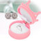 Brrnoo Beflockung Ring Schachtel Ehering Box, Ringschachtel, Krone Schmuckschatullen Geschenkbox, Hellrosa Schmuck Organizer für, Weihnachten Valentinstag Ideen für Frauen
