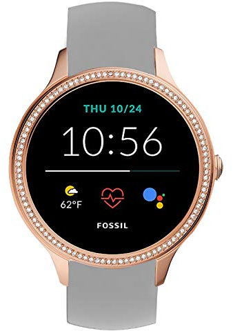 onetuo Compatible for Fossil Women Gen 5E Band, Sport Silicone Replacement Strap Compatible for Fossil Women's Gen 5E 42mm Smartwatch (Gray)
