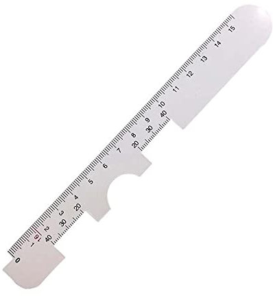 SagaSave Righello PD Ottico a Corsoio, Pupilla Calibro Digitale, Misurazione Distanza Pupilla, 16 x 2,3 cm, Plastica Bianca