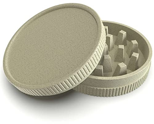 Eco Grinder Crusher - Molinillo de hierbas (55 x 25 mm, fibras vegetales), color blanco