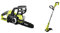 RYOBI - Tronçonneuse Électrique Sans Fil à Batterie 18V ONE+ Moteur Brushless - Guide 30cm - OCS1830 & Coupe-Bordure/Dresse-Bordure Électrique Sans Fil à Batterie 18V ONE+ Ø 25-30cm