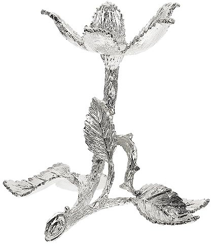 Warmhm Kristallkugel Ständer, Metallständer Deko Blütenstiel Diamantständer, Kugel Ständer für Kugel, Quarzglas, Dekorations und Fotografie, Silber