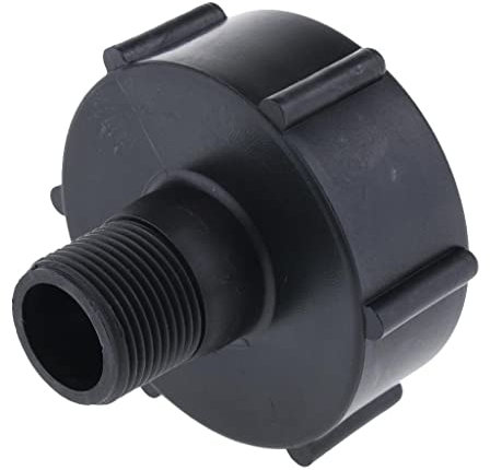 Folpus 2 Zoll IBC Tragetankventil Adapteranschluss, S60x6 Grobgewinde auf 1 Zoll