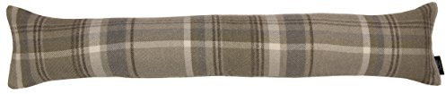 McAlister Textiles Heritage Boudin Décoratif pour Bas de Porte - 18cm x 80cm - Isolation Phonique et Calfeutrage Contre Le Froid - Beige Naturel