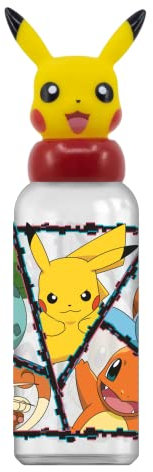 Pokemon Bouteille Réutilisable, Design Résistant, Bouteille D'eau Pikachu 3D, Gourde de Voyage, Sans BPA, Capacité 560 ml