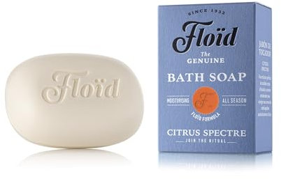 Floïd Citrus Spectre Bath Soap, 100 % pflanzliche Bade- & Duschseife mit pflegendem Lecithin, Sheabutter & Sesamöl, schützt die Haut und macht sie weich und geschmeidig