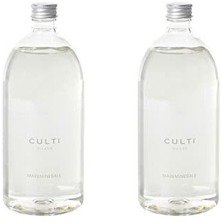 Due ricariche per diffusore Culti Milano da 1000ml cad.| Fragranza Mareminerale | Totale Capienza delle due ricariche 2000ml | CULTI MILANO | Durata 6 mesi | Metratura 30 mq