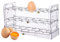 Tuzsocr Aufbewahrungsbox für Eier, 36 Zellen/3 Schichten, Eierhalter, Kühlschrank, Regal, Aufbewahrung von Eiern, aus Kunststoff, platzsparend, für Küche, Restaurant (transparent)