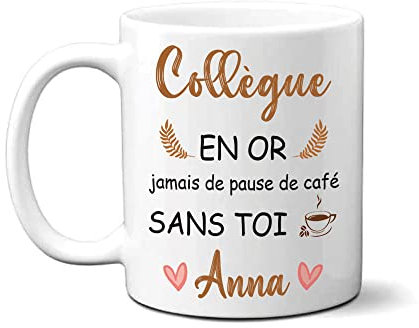 Lalasol Mug Super Collègue - Idée Cadeau Collègue de Travail pour Anniversaire, Pot de Départ ou Départ en Retraite - Imprimée en France