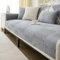 IMSGVIFO Couch Überzug, Sofa Überzug 1/2/3/4 Sitzer L Form Sofa Cover, Ecksofa, 2023 Neue Universelle rutschfeste Sofa Überwurf, Grau, Samt, Plüsch, Wasserfest, Einfarbig, Sofaüberzug