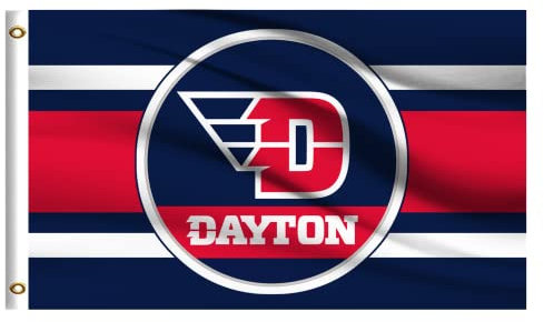 Dayton Flyers Flagge für den Außenbereich, 7,6 x 12,7 cm, doppelseitig