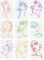 FINGERINSPIRE 9 Stück Lady Line Art Malschablone 21x29.7 cm Frauengesicht Malvorlage Minimalistische Linie Gesichtsmerkmale Charakter Thema Bastelschablone Zum Malen Auf Wand Holz