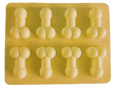 Bac a Glacon drole Moules à Chocolat pour gâteaux et pâtisseries Moule Silicone Rigolo Moule a Glacon Faites vos Propres Glaçon pour Noel Club Fête Anniversaire, Cadeau Drole Homme Femme (Jaune)