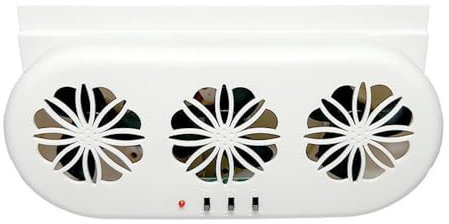 Shkalacar 3 Lüfter Auto Abluftventilator, USB Kfz Kühlerventilator mit unabhängigem Schalter, Dreifach Lüfterdesign, Silent Luftzirkulationsventilator Ventilator für Wärme ableiten (Weiß, USB)