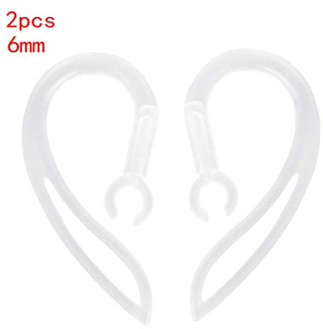 Ranuw 6mm 360 ° di ricambio flessibile Bluetooth compatibile auricolari in silicone morbido gancio per orecchio clip vintage supporto per telefono