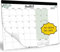 (Französisch) Großer Wandkalender 2024 2025 (15 Monate), 43 x 30 cm, Familienkalender Oct 2024 – Dez.2025, großer Adventskalender Organizer für Büro, Monatsplaner