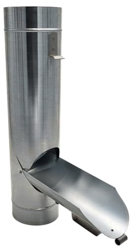 zbs24 Regenrohrklappe 80mm in Titanzink, ohne Laubsieb, konische Bauform für einen mühelosen Einbau