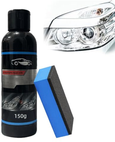 Autoscheinwerfer-Reparaturlotion, Reparatur- Flüssigkeit für Autoscheinwerfer, Auto Scheinwerfer Reiniger, Auto Scheinwerfer Politur, Car Headlight Repair Fluid für Autos, Motorräder, 150ml (1Set)