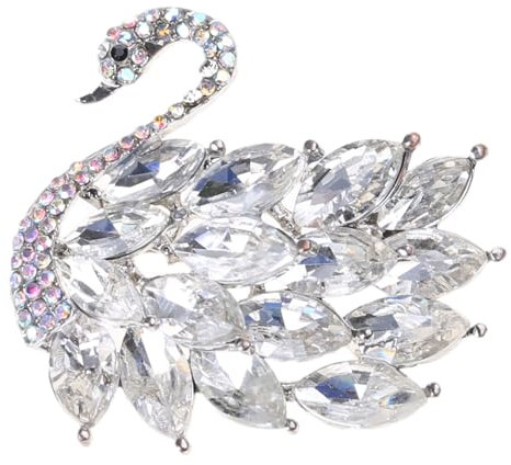 Schwanen-Brosche, modisch, Schwan, Anstecknadel, Kleidung, Schmuck, Geschenk, 4.5*4cm, Metall, Kein Edelstein