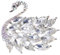 Schwanen-Brosche, modisch, Schwan, Anstecknadel, Kleidung, Schmuck, Geschenk, 4.5*4cm, Metall, Kein Edelstein