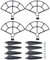 4PCS Schutzring+8PCS Propeller für HS360S unbemannte Luftfahrzeugblatt Schutzhülle Fernbedienung Quadcopter Anti-Kollision Ring Flügel Schutzhülle Zubehör