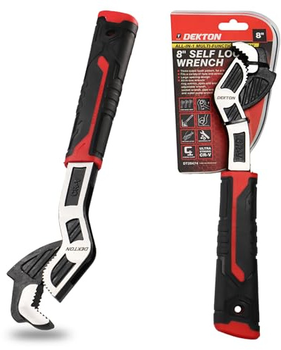 Dekton Sum Self Locking Wrench 8-Three-Sided Tooth Pattern Coverage| Not Easy to Slip| Strong Clamping| Applicable to Variety of Nuts & Screw| Large Opening Design, Range: 7-43mm| Fast Self-Locking