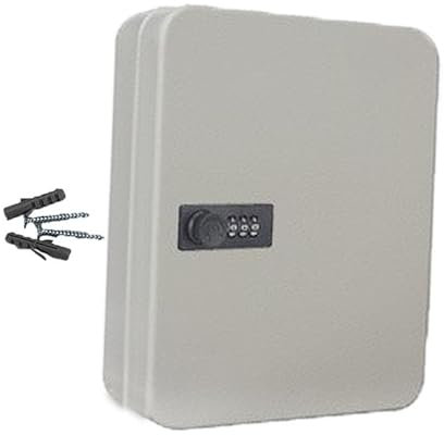 Amagogo Schlüsselschlosskasten für 20 Schlüssel, Schlüsselschrank, Safe, Schlüsselverwaltung, Schlüssel-Organizer, Schlüsselsicherheitsbox für Hotels, Weißes Passwort