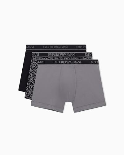 Emporio Armani Herren CORE Logoband 3er-Pack Boxershorts, Schwarz, XXL, Schwarz, XXL