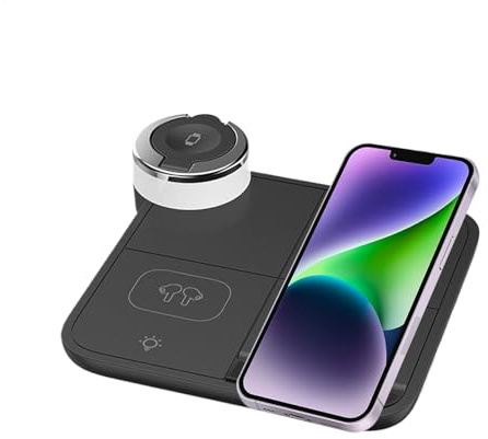 4 In 1 Wireless Charging Station, Fast Wireless Phone Charging Adapter Stand, Wireless Charging Station For Multiple Devices, Travel Charger For Earphone, Wireless Charger For Smartphone And Tablet, M