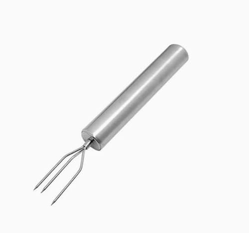 Annlpoy 2 pezzi set di forchette per patate in acciaio inox per sbucciare le patate Robusti ed eleganti spiedini a tridente, per verdure e cibi alla griglia, spiedini acciaio, lunghezza 15,2 cm