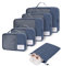 ECOHUB Koffer Organizer Set, 6-teilige Packing Cubes mit ID-Tag, Recycelte Packwürfel für Reisen, Leichte Packtaschen für Koffer, Atmungsaktiver Travel Rucksack Organizer, Patent anhängig (Blau)