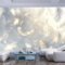JIAOQSS Papier Peint 3D Panoramique Plume argentée Gris soleil Murales Panoramique Salon, Adulte Chambre d'enfants, Restaurant Décoration