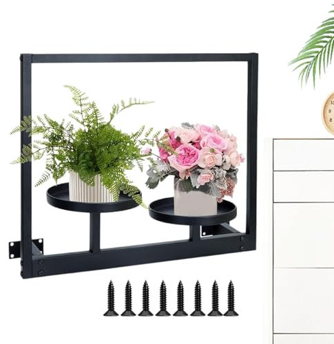 shjxi Schwebende Regale, Pflanzenständer, Blumenregal, schlankes Wand-Design, fördert moderne botanische Ausstellung, vielseitige Aufbewahrung für Eingangsbereich, Schlafzimmer, Garten, Innen- und