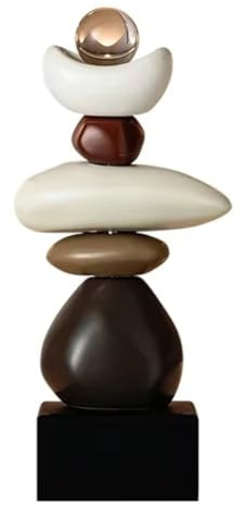 Harewtwy Stone Statue Figurine for TV Cabinet, Wine Cabinet Decor, Living Room Desktop Home Decoration,Without Red Wine Shelf
