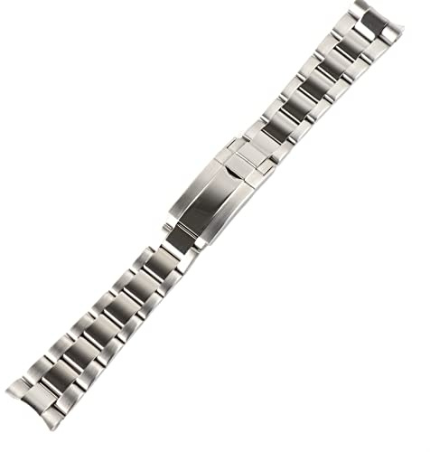 Stainless Steel Watchband For Strap Sub Case Cinghia Matte Brushed Bracelet Sangle Gurt Watch Accessories Parts Correa Glide Lock 20MM