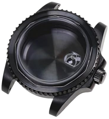 Lasitech 1 Stück 40 mm U-Boot-Uhrengehäuse mit Saphirglas, wasserdicht, for 28,5 Zifferblatt, Nh35 Nh36, automatische mechanische Uhrwerke