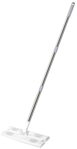 Flat Mop - Hard Floor Cleaning Starter Kit, Wet and Dry Floor Cleaning Mop, Long Flat Wood Floor Mop | Mop Dust Dorm Ceiling Hardwood Laminate Tile Kitchen Bath for Home Apartment Office