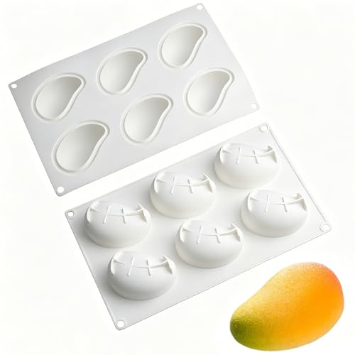 Zegnuem Stampo in silicone per mango a 6 strati per torte di mouse, caramelle, sapone e candele profumate, stampo antiaderente (1 pezzo)