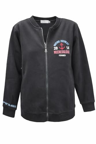 Zwillingsherz Damen Jacke Bomberjacke Sweatbomberjacke Sweatjacke – Happy bequeme Passform schützen