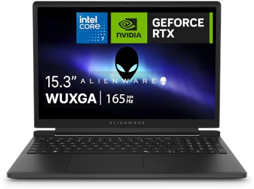 Portátil Alienware 15 - Intel Core 7 240H, RTX 5060 | 15,3'' FHD+ WUXGA 165 Hz Display, 16GB RAM, 512GB SSD, Win 11 Home, QWERTY Teclado, 3 meses de Game Pass