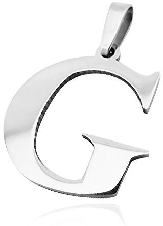 Anhänger Buchstabe Alphabet Halskette Lederkette Kugelkette Herren Damen G-nur-anhänger